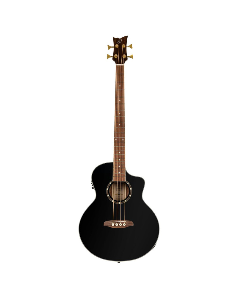 Ortega 1B-D8CE-4 Deep Series 8 Medium Scale Acoustic Bass 4 String - Spruce / Mahogany Black