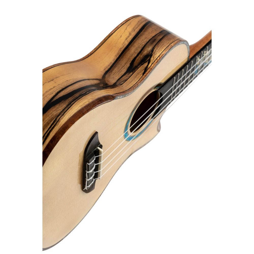 Ortega 1B-EAGLESUITE The Private Room Series Concert Ukulele 4 String - Spruce / White Ebony Natural + Bag