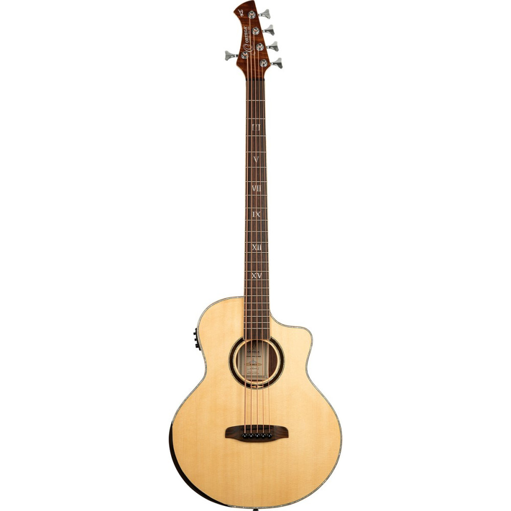 Ortega 1B-KTSM2-5 Ken Taylor Signature Series Acoustic Bass 5-String - Natural + Gig Bag