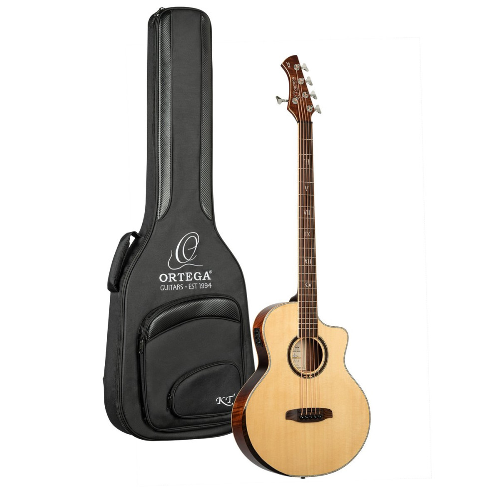 Ortega 1B-KTSM2-5 Ken Taylor Signature Series Acoustic Bass 5-String - Natural + Gig Bag
