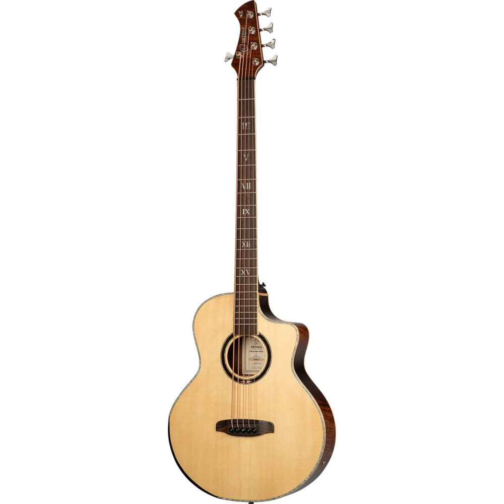 Ortega 1B-KTSM2-5 Ken Taylor Signature Series Acoustic Bass 5-String - Natural + Gig Bag
