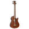 Ortega 1B-LIZZY-PRO Lizard Series Short Scale Fretless Uke Bass 4 String - Solid Mahogany Natural + Bag