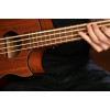 Ortega 1B-LIZZY-PRO Lizard Series Short Scale Fretless Uke Bass 4 String - Solid Mahogany Natural + Bag