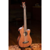 Ortega 1B-LIZZY-PRO Lizard Series Short Scale Fretless Uke Bass 4 String - Solid Mahogany Natural + Bag