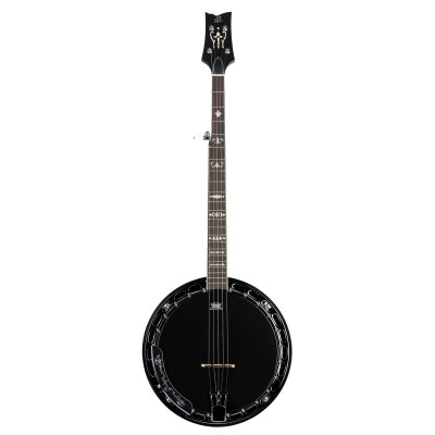Ortega 1B-OBJ650-SBK Raven Series Banjo 5 String - Mahogany Black + Bag