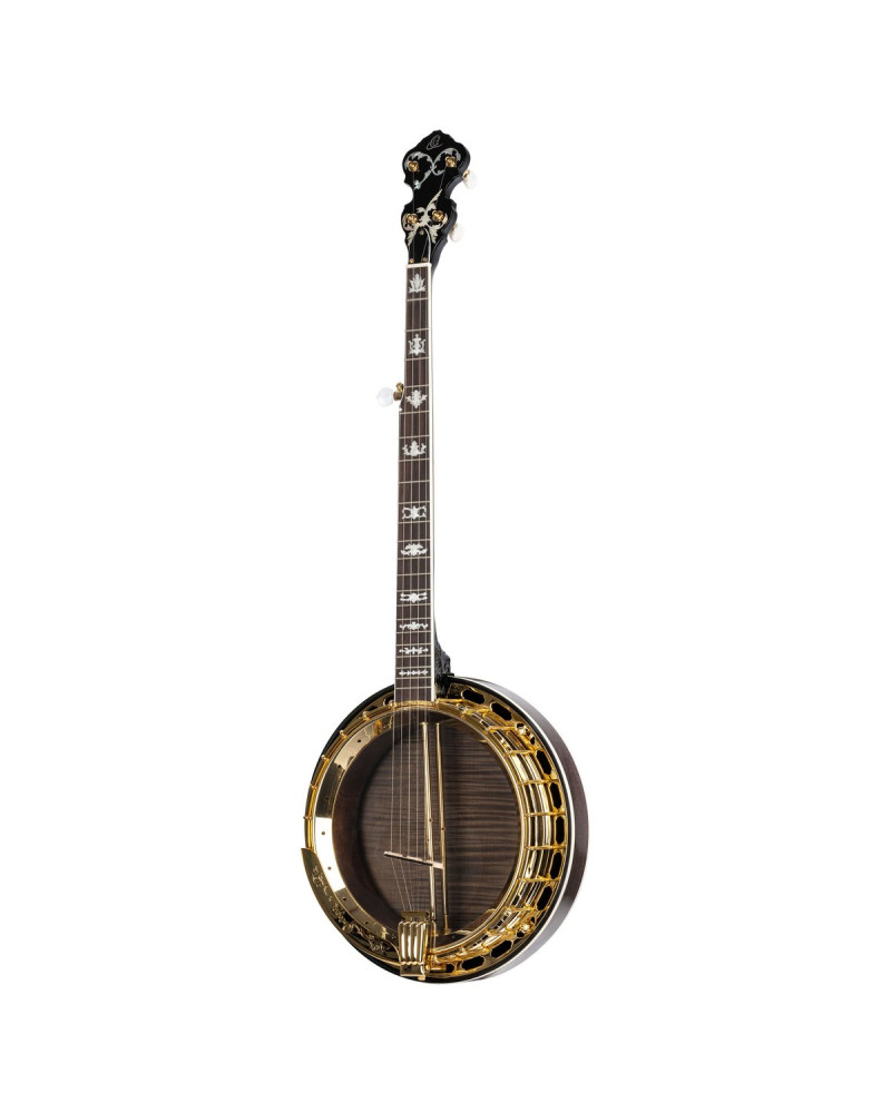Ortega 1B-OBJ850-MA Falcon Series Banjo 5 String - Flamed Maple Natural + Bag