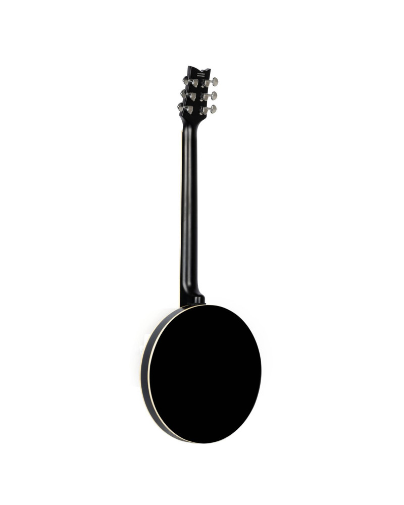 Ortega 1B-OBJE350/6S Raven Series Banjo 6 String - Mahogany Black + Bag