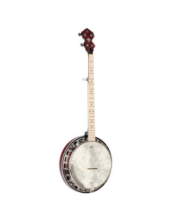 Ortega 1B-OBJE400TFR Falcon Series Banjo 5 String - Maple Fire Red + Bag