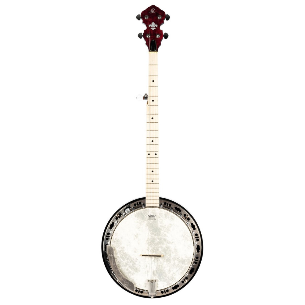 Ortega 1B-OBJE400TFR Falcon Series Banjo 5 String - Maple Fire Red + Bag