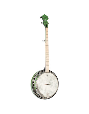 Ortega 1B-OBJE400TGR Falcon Series Banjo 5 String - Maple Green + Bag