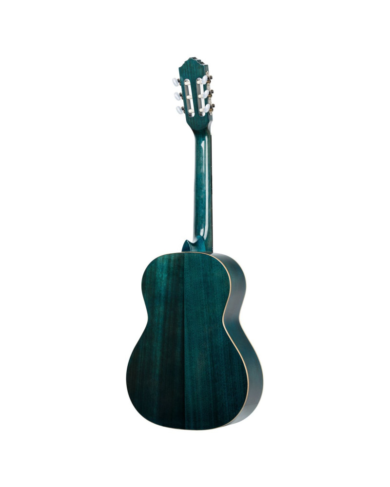 Ortega 1B-R121-3/4OC Family Series 3/4 Classical Guitar 6 String - Ocean Blue + Gigbag