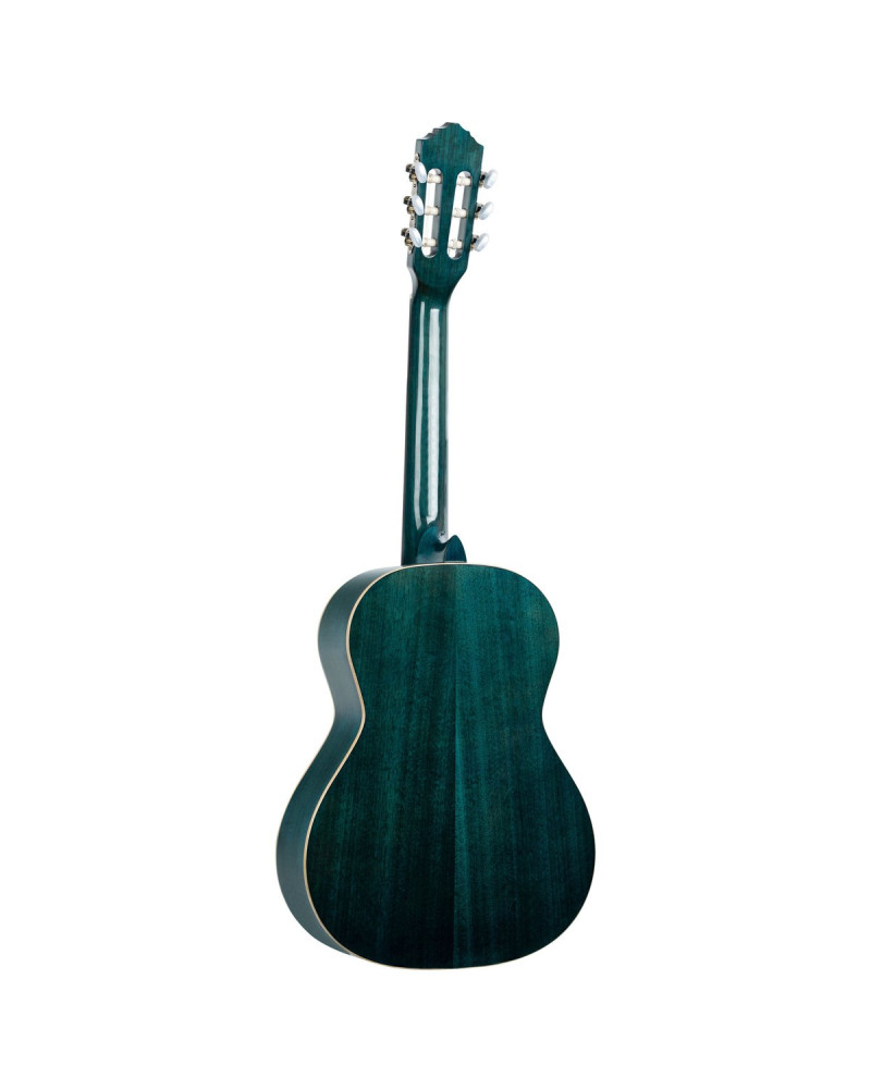 Ortega 1B-R121-3/4OC Family Series 3/4 Classical Guitar 6 String - Ocean Blue + Gigbag