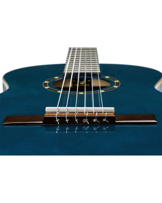 Ortega 1B-R121-3/4OC Family Series 3/4 Classical Guitar 6 String - Ocean Blue + Gigbag