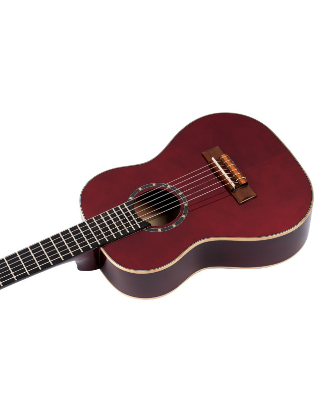 Ortega 1B-R121-3/4WR Family Series 3/4 Classical Guitar 6 String - Wine Red + Gigbag