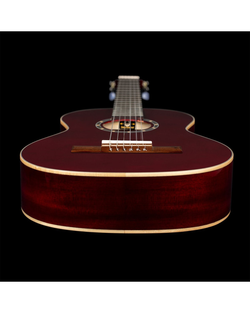 Ortega 1B-R121-3/4WR Family Series 3/4 Classical Guitar 6 String - Wine Red + Gigbag