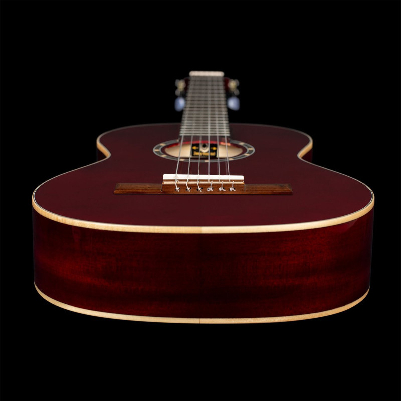 Ortega 1B-R121-3/4WR Family Series 3/4 Classical Guitar 6 String - Wine Red + Gigbag
