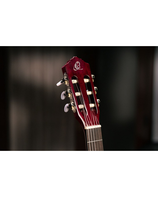 Ortega 1B-R121-3/4WR Family Series 3/4 Classical Guitar 6 String - Wine Red + Gigbag