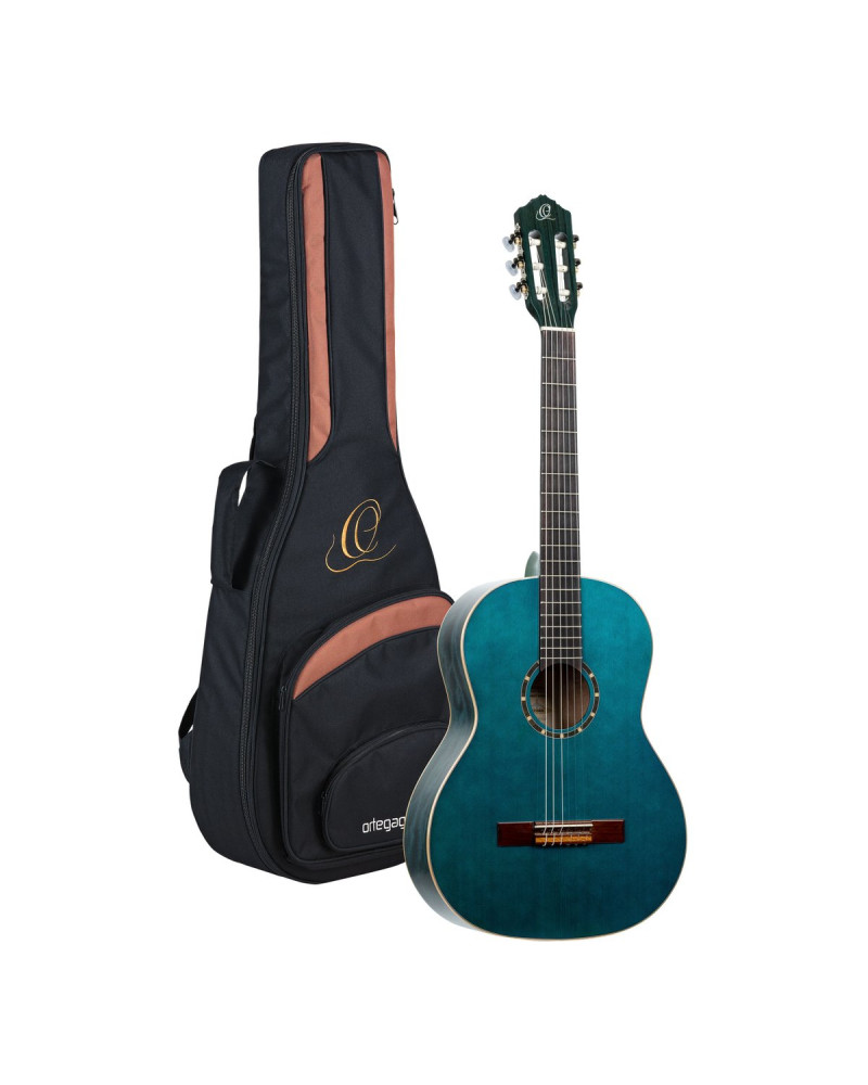 Ortega 1B-R121SNOC Family Series 4/4 Classical Slim Neck Guitar 6 String - Ocean Blue + Gigbag