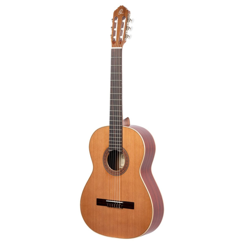 Ortega 1B-R200L Traditional Series Classical Guitar  4/4 Lefty Made in Spain - Natural Cedar + Bag