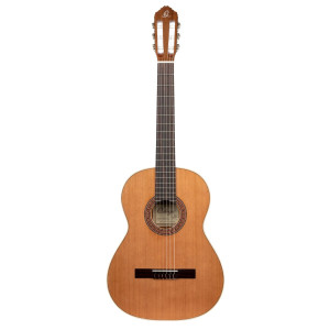 Ortega 1B-R200L Traditional Series Classical Guitar  4/4 Lefty Made in Spain - Natural Cedar + Bag