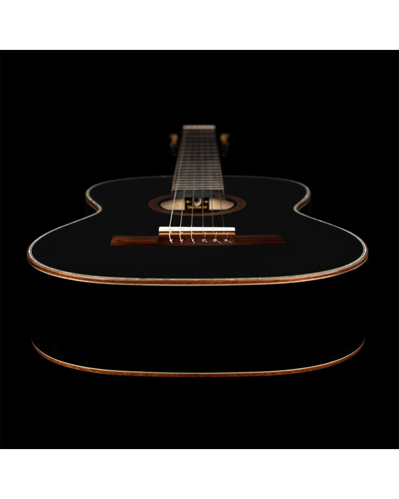 Ortega 1B-R221BK-7/8 Family Series 7/8 Classical Guitar 6 String - Spruce / Mahogany Black + Gig Bag