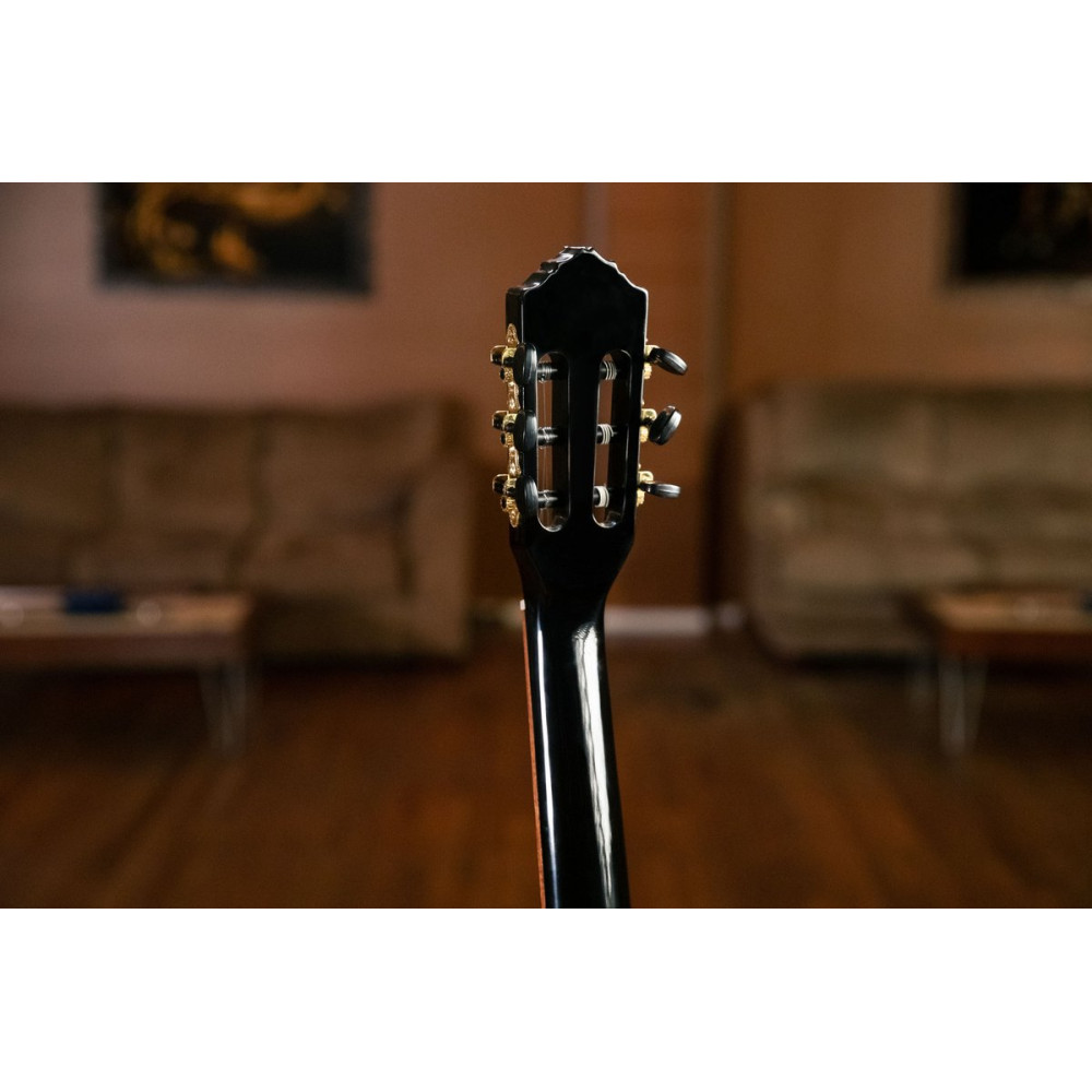 Ortega 1B-R221BK-7/8 Family Series 7/8 Classical Guitar 6 String - Spruce / Mahogany Black + Gig Bag