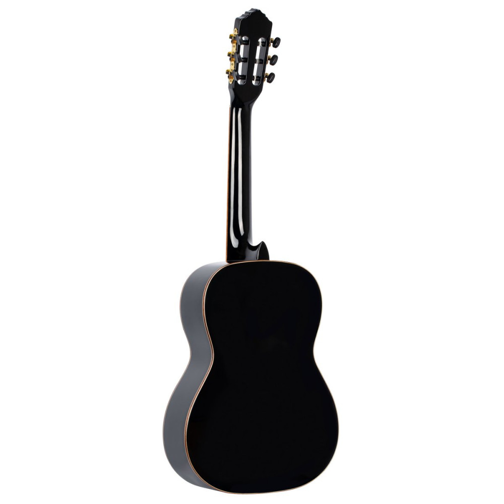 Ortega 1B-R221BK-7/8 Family Series 7/8 Classical Guitar 6 String - Spruce / Mahogany Black + Gig Bag