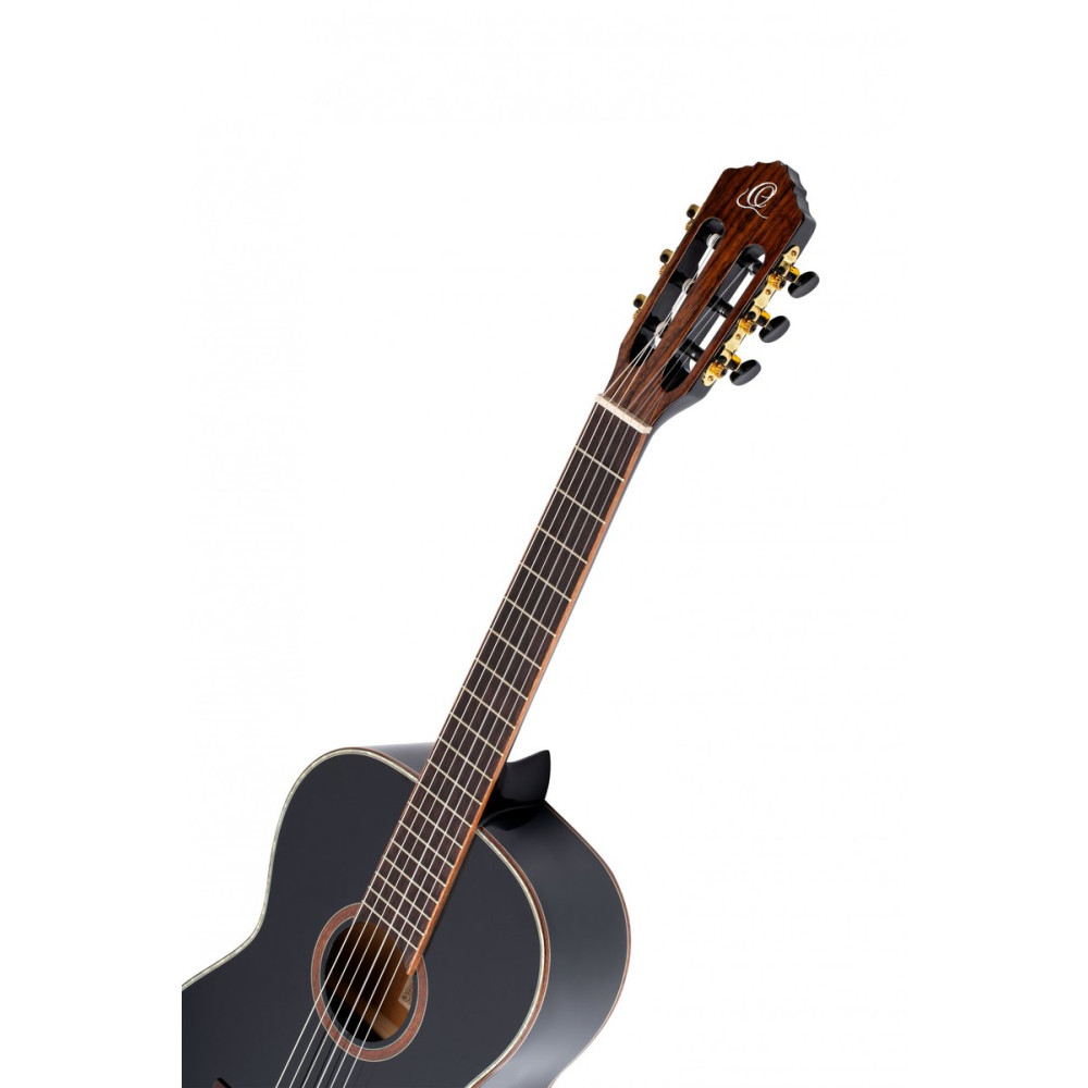 Ortega 1B-R221BK-7/8 Family Series 7/8 Classical Guitar 6 String - Spruce / Mahogany Black + Gig Bag