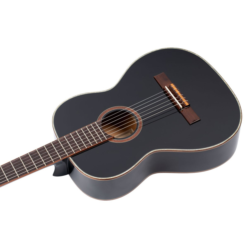 Ortega 1B-R221BK-7/8 Family Series 7/8 Classical Guitar 6 String - Spruce / Mahogany Black + Gig Bag