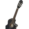 Ortega 1B-RCE125SBK3 Family Series 3/4 Nylon String Guitar 6-String - Satin Black + Gig Bag