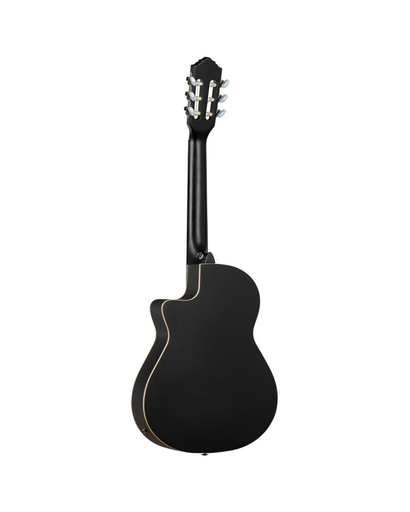 Ortega 1B-RCE125SBK3 Family Series 3/4 Nylon String Guitar 6-String - Satin Black + Gig Bag