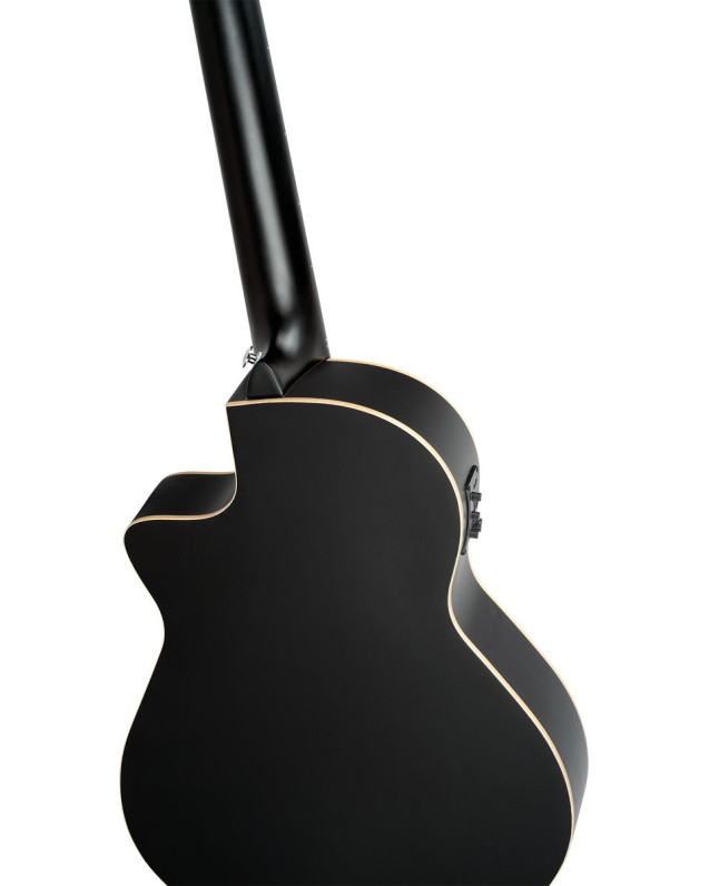 Ortega 1B-RCE125SBK3 Family Series 3/4 Nylon String Guitar 6-String - Satin Black + Gig Bag