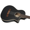Ortega 1B-RCE125SBK3 Family Series 3/4 Nylon String Guitar 6-String - Satin Black + Gig Bag