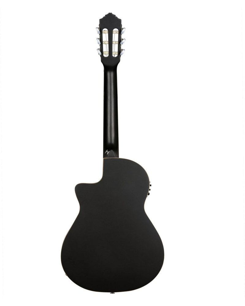 Ortega 1B-RCE125SBK3 Family Series 3/4 Nylon String Guitar 6-String - Satin Black + Gig Bag