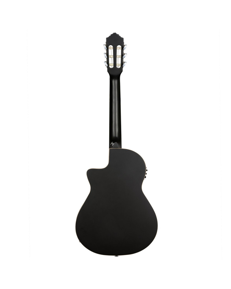 Ortega 1B-RCE125SBK3 Family Series 3/4 Nylon String Guitar 6-String - Satin Black + Gig Bag