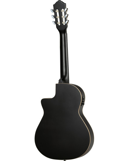 Ortega 1B-RCE125SBK3 Family Series 3/4 Nylon String Guitar 6-String - Satin Black + Gig Bag