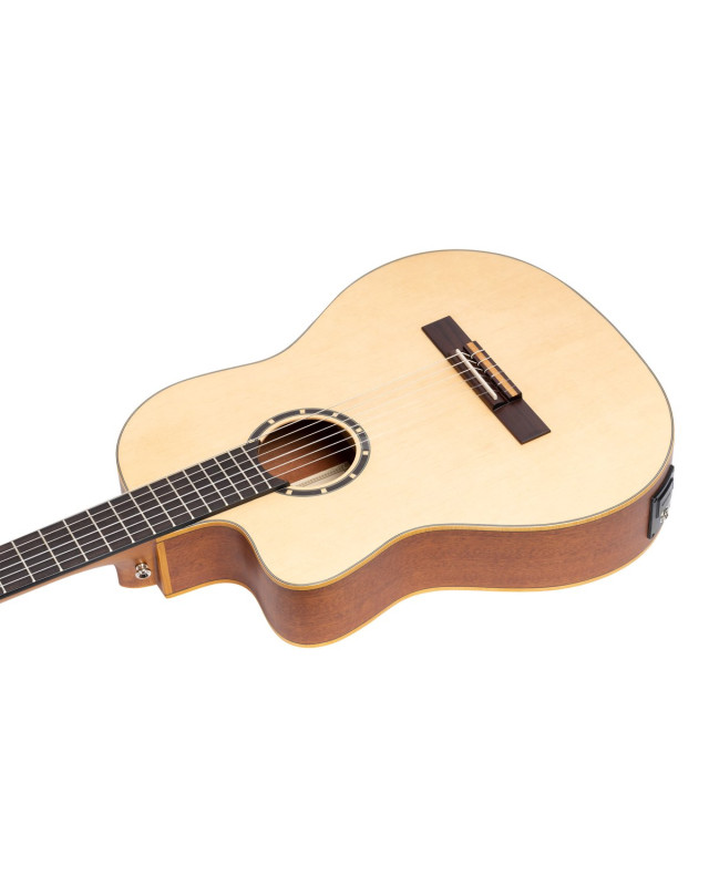 Ortega 1B-RCE125SN-L Family Series 4/4 Classical Slim Neck Guitar 6 String Lefty - Spruce / Mahogany Natural + Gig Bag