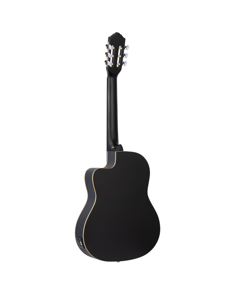 Ortega 1B-RCE125SNSB Family Series 4/4 Classical Slim Neck Guitar 6 String - Spruce / Mahogany Satin Black + Gig Bag