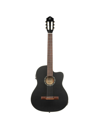 Ortega 1B-RCE125SNSB Family Series 4/4 Classical Slim Neck Guitar 6 String - Spruce / Mahogany Satin Black + Gig Bag