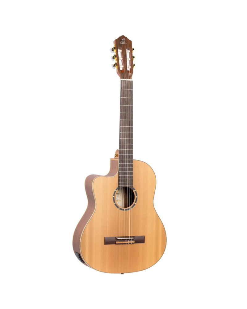 Ortega 1B-RCE131L Family Series Pro 4/4 Classical Guitar 6 String Lefty - Solid Cedar / Mahogany Natural + Gig Bag