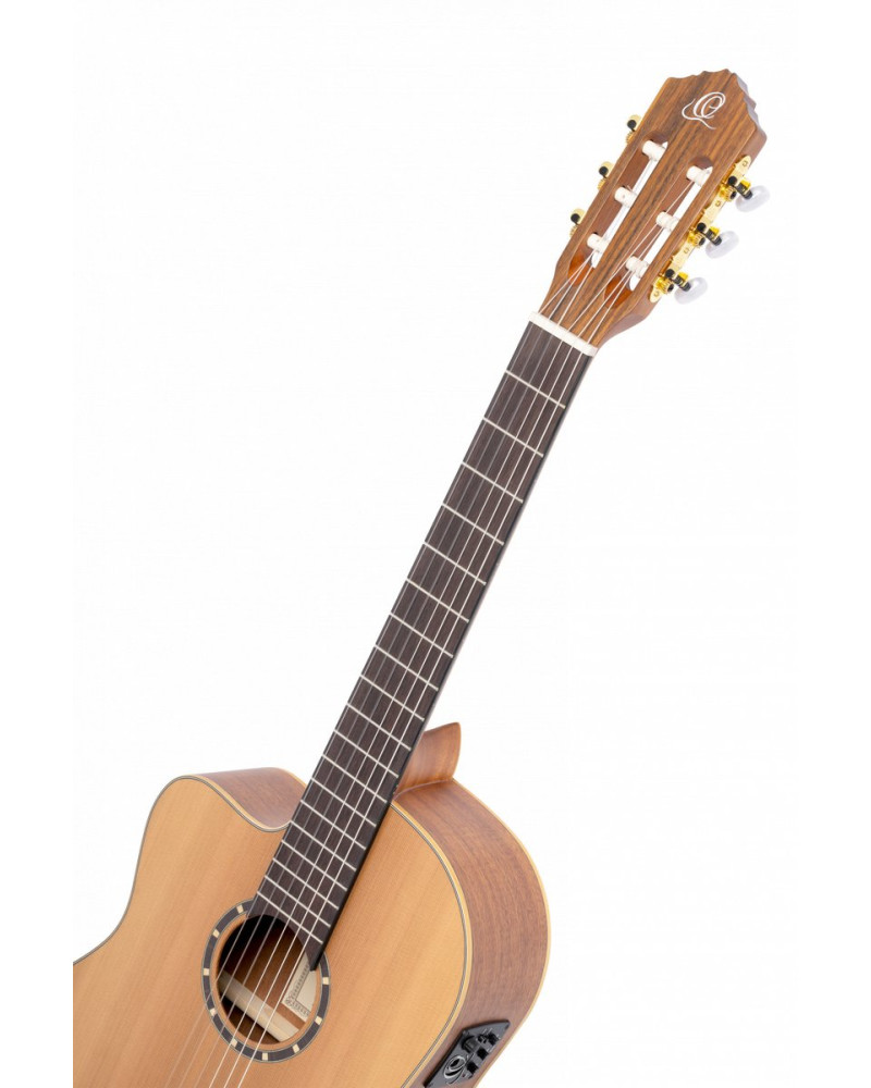 Ortega 1B-RCE131L Family Series Pro 4/4 Classical Guitar 6 String Lefty - Solid Cedar / Mahogany Natural + Gig Bag