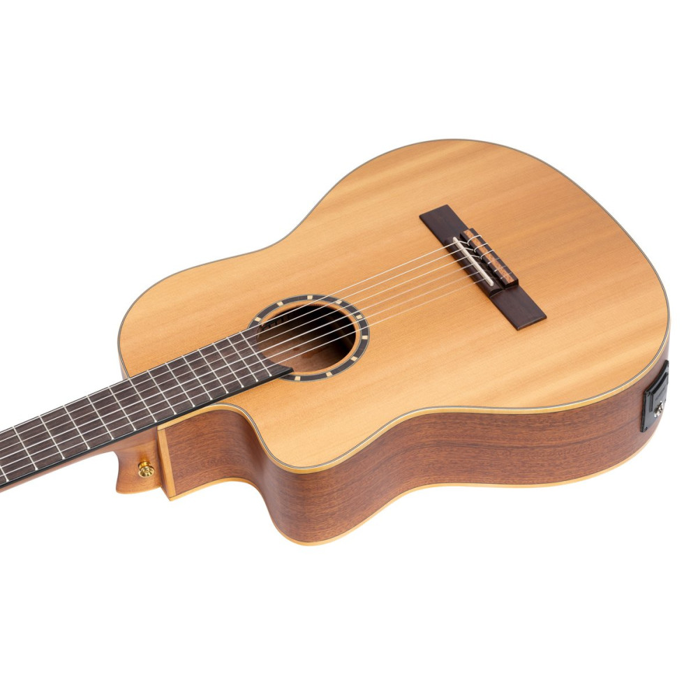 Ortega 1B-RCE131L Family Series Pro 4/4 Classical Guitar 6 String Lefty - Solid Cedar / Mahogany Natural + Gig Bag