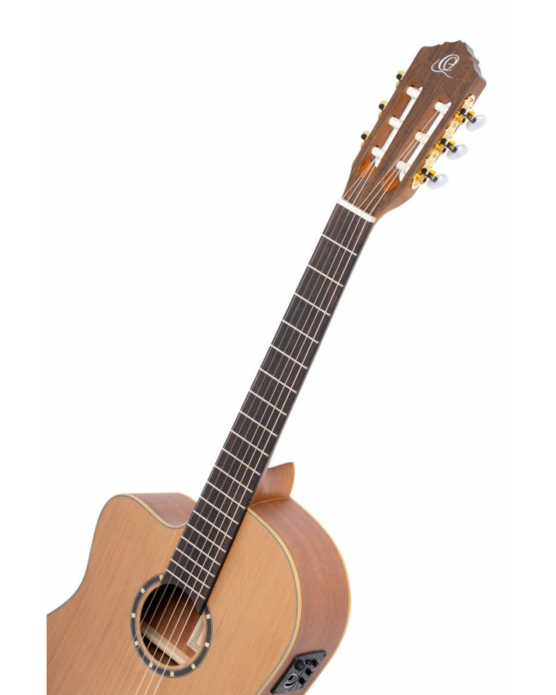 Ortega 1B-RCE131SN-L Family Series Pro 4/4 Classical Slim Neck Guitar 6 String Lefty - Solid Cedar / Mahogany Natural + 