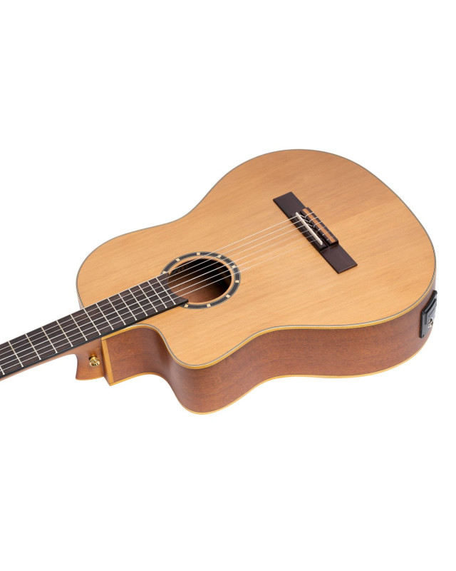 Ortega 1B-RCE131SN-L Family Series Pro 4/4 Classical Slim Neck Guitar 6 String Lefty - Solid Cedar / Mahogany Natural + 