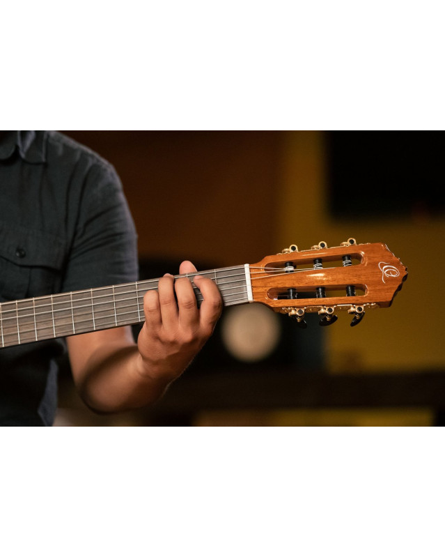 Ortega 1B-RCE138-T4 Performer Series 4/4 Thinline Classical Guitar 6-String - Natural + Gig Bag