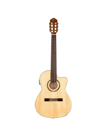 Ortega 1B-RCE138-T4 Performer Series 4/4 Thinline Classical Guitar 6-String - Natural + Gig Bag