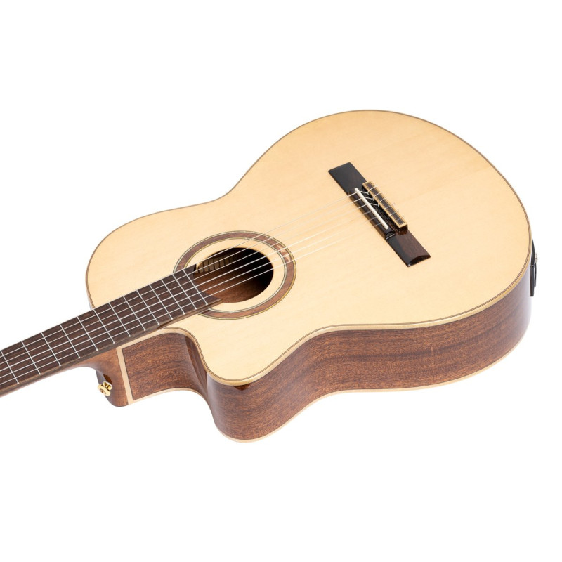 Ortega 1B-RCE138SN-L Performer Series 4/4 Classical Guitar 6-String Lefty - Natural + Gig Bag