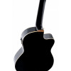 Ortega 1B-RCE138T4BL Performer Series Classical Guitar 4/4 Slim Neck Thinline Body Lefty - Black + Bag