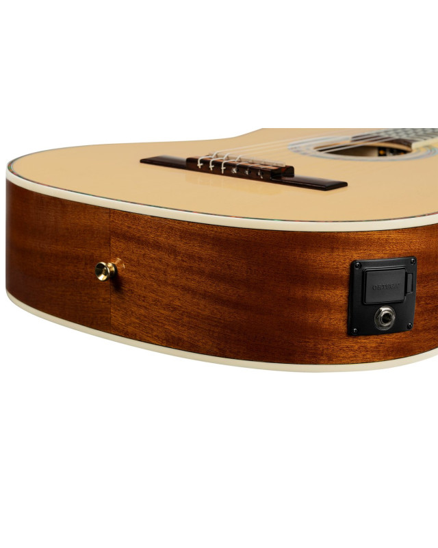Ortega 1B-RCE141NT Family Series Pro 4/4 Classical Guitar 6 String - Solid Spruce / Mahogany Natural + Bag