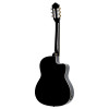 Ortega 1B-RCE145LBK Classical Guitar Family Series Pro 4/4 inclusive Gigbag Thinline Body Slim Neck Lefthand - black